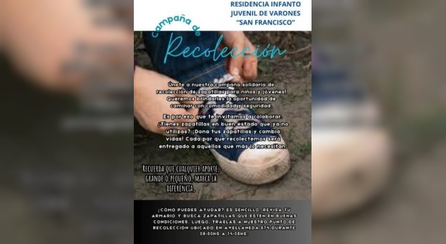 La Residencia Infanto Juvenil de Varones lanzó una campaña para reunir calzado