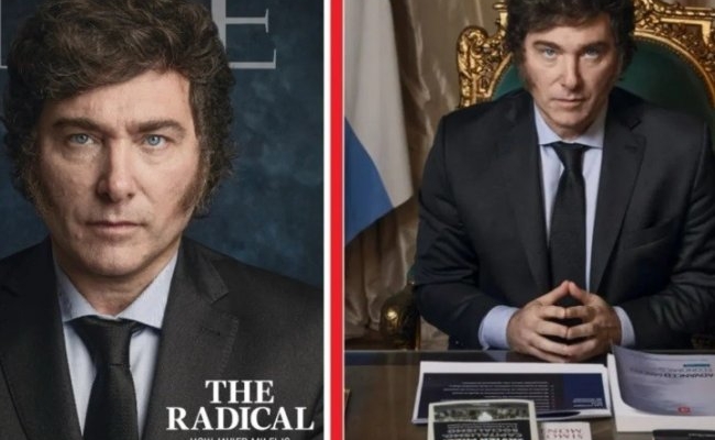 “El Radical”: Milei en la portada de la revista Time