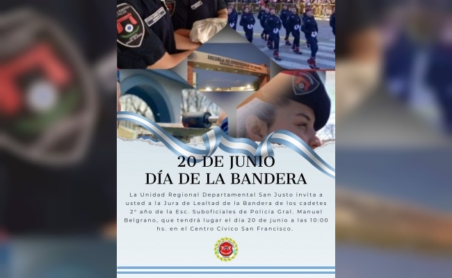 Cadetes del 2do año de la Escuela Suboficiales juran la lealtad de la bandera