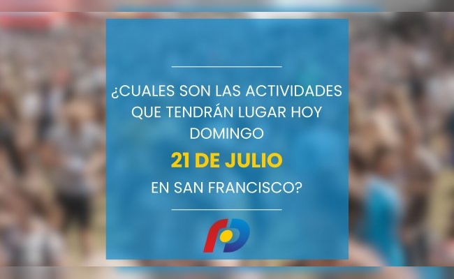 ¿Qué actividades tendrán lugar en la ciudad este domingo 21 de julio?