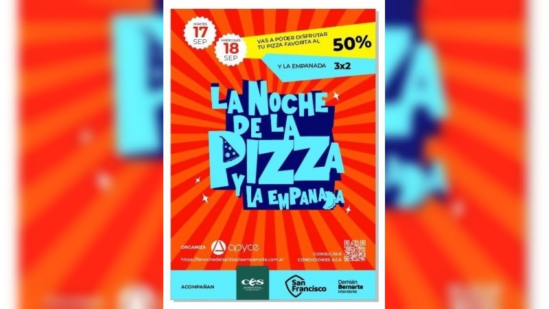 Martes y miércoles descuentos especiales con la Noche de la Pizza y la Empanada