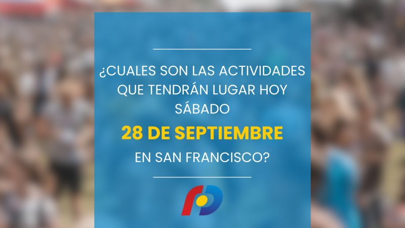 ¿Qué actividades tendrán lugar en la ciudad este sábado 28 de septiembre?