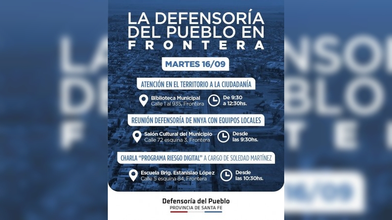  La Defensoría del Pueblo llega a Frontera este martes con múltiples actividades