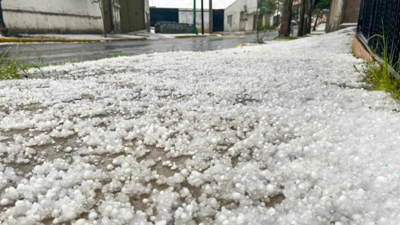 Tormenta histórica en La Pampa: granizo y destrozos en la madrugada