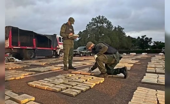 Gendarmería Nacional frustra millonario cargamento de marihuana en un operativo en Santa Ana