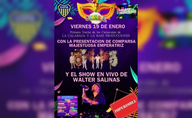 Se vienen los Carnavales del Club Roca de Morteros