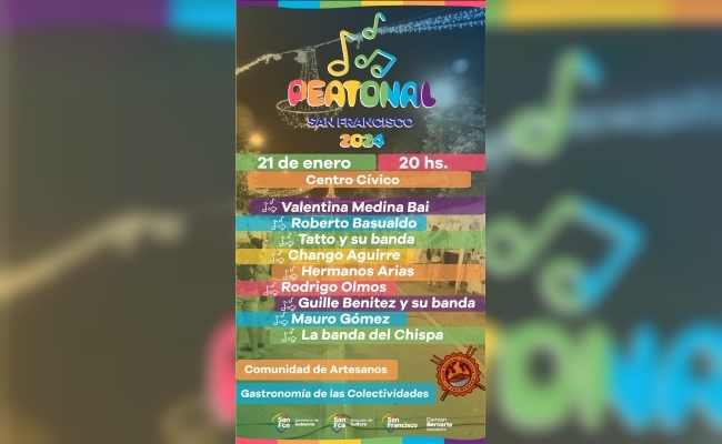 El próximo domingo se realizará una nueva fecha de la Peatonal