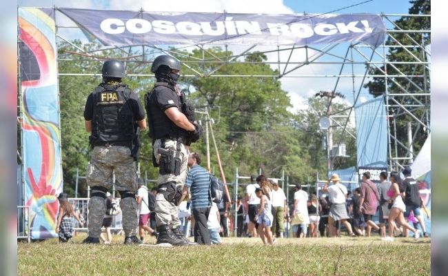 FPA detuvo a cuatro sujetos y realizó 105 procedimientos con secuestro de estupefacientes en el Cosquín Rock 2024