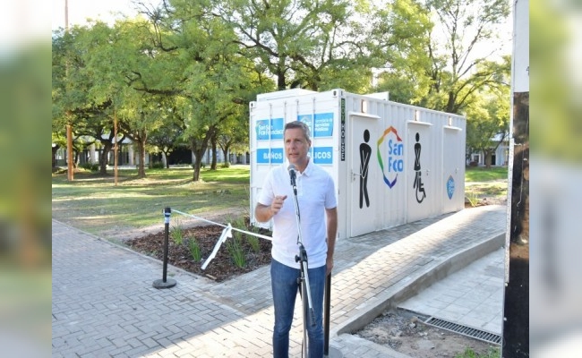 Bernarte dejó inaugurado el primer baño comunitario de San Francisco