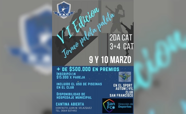 Se acerca la 6ta edición del torneo de pelota paleta