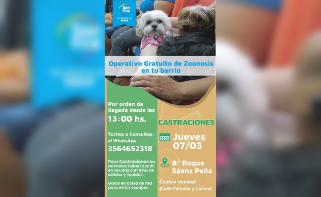 El Operativo de Zoonosis llega a tu barrio