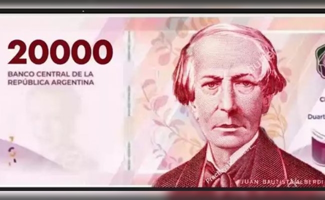 España imprimirá billetes argentinos de $20.000 con la imagen de Alberdi