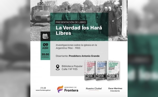 Frontera: se presenta un nuevo libro en la Biblioteca Municipal