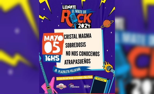 Se viene la segunda fecha del “Llenate el mate de rock”