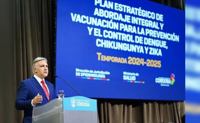 Dengue: Llaryora presentó el "Plan Estratégico de Abordaje Integral y Vacunación"