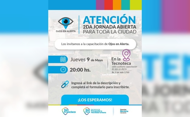 Una nueva capacitación se llevará a cabo para sumarse al programa Ojos en Alerta