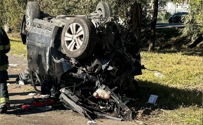 Impactante: perdió el control y tumbó en la Autopista Córdoba-Carlos Paz