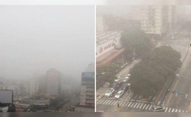 La niebla tapó la Ciudad de Buenos Aires