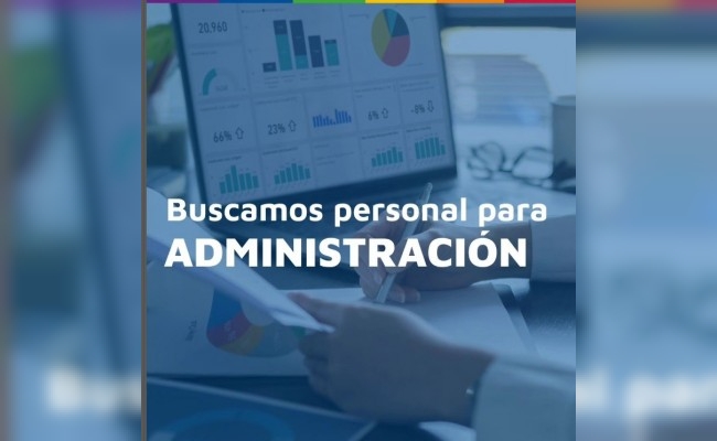 Buscan personal para administración