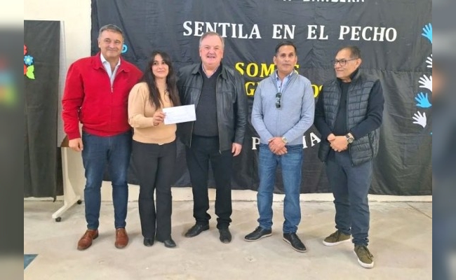 Michlig y González entregaron aportes y visitaron clubes y escuelas de Las Palmeras y Moisés Ville