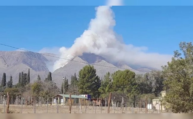 Incendio fuera de control en una zona inaccesible de Traslasierra