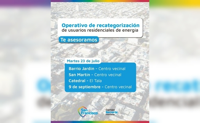 El municipio continúa recorriendo los barrios para asesorar sobre la recategorización para usuarios de Epec