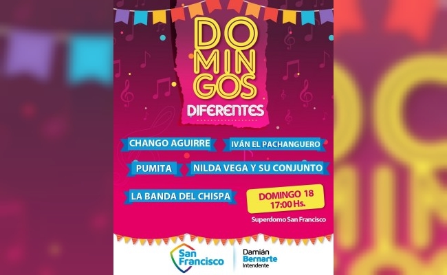 Se viene la quinta fecha del ciclo “Domingos Diferentes”