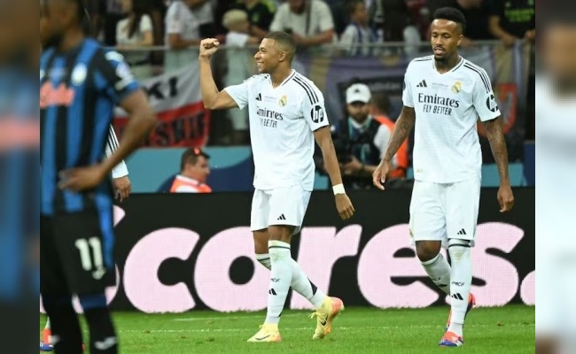 Con un gol de Mbappé, Real Madrid le ganó 2-0 al Atalanta y se consagró campeón de la Supercopa de Europa 