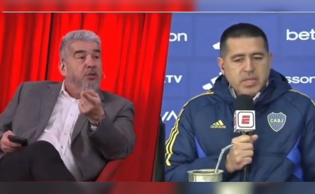 "A mí no me reta ni mi viejo": Riquelme se enojó con un periodista y abandonó un móvil en vivo