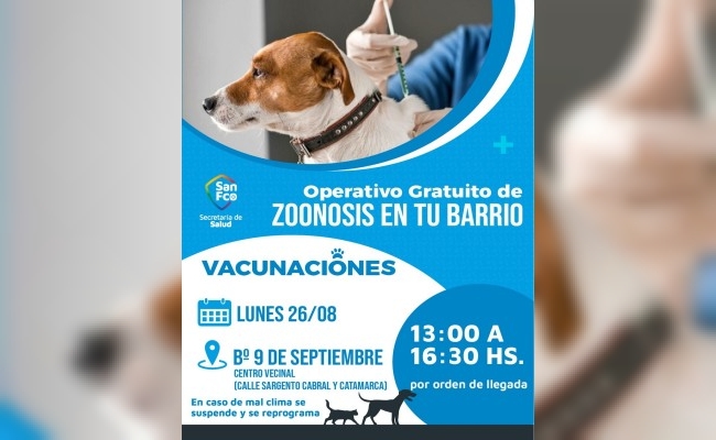 Continúan los operativos gratuitos de Zoonosis en Tu Barrio