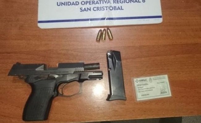 Secuestraron una pistola en un control vial a la altura de La Rubia