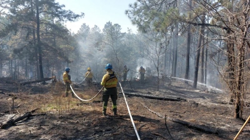 Bomberos controlaron el incendio en Punilla, pero se mantiene el alerta de riesgo extremo