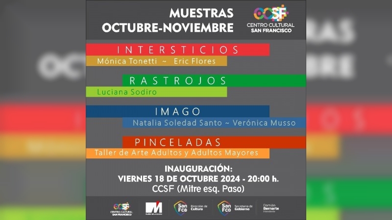 Se inaugurarán cuatro muestras simultáneas en el Centro Cultural