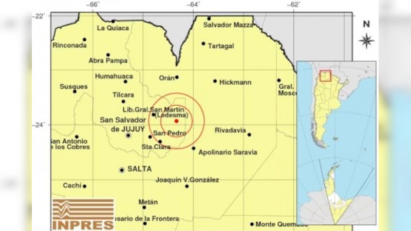 Fuerte sismo en el norte argentino: con epicentro en Jujuy, la magnitud fue 4.8 y también se sintió en Salta