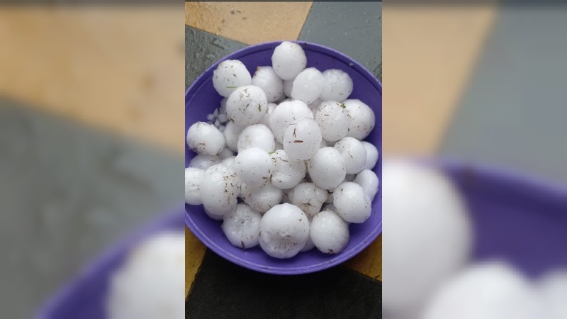 ¡Impresionante caída de granizo al sur de Córdoba!