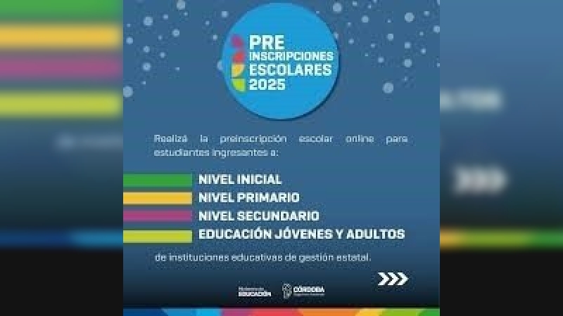 Córdoba: comenzaron las Preinscripciones Escolares para ingresantes 2025