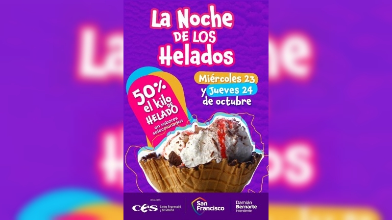 Descuentos especiales en La Noche de los Helados