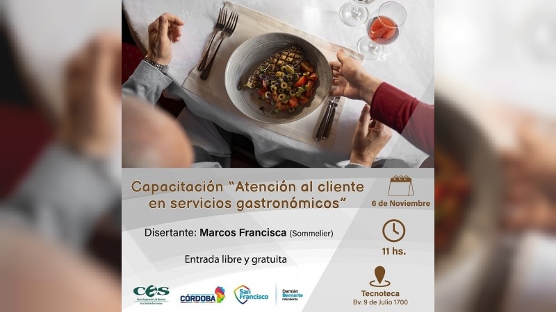 Capacitación en atención al cliente para el sector gastronómico en San Francisco