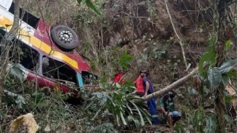 Tragedia en Brasil: al menos 17 muertos al caer un autobús a un precipicio