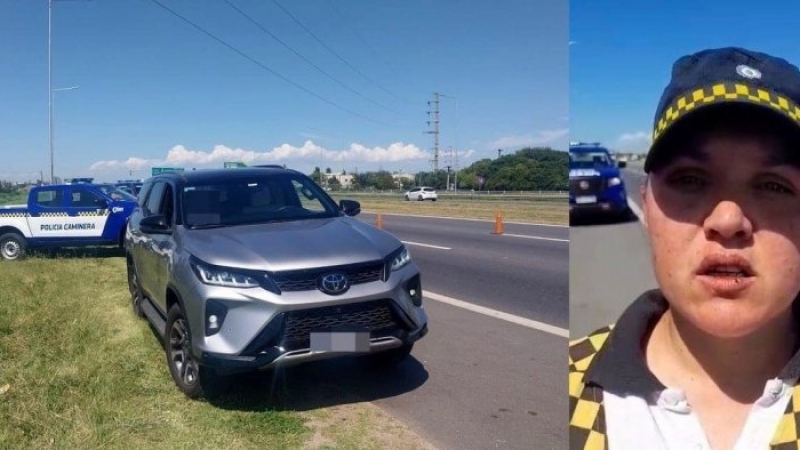 Un conductor le pegó a dos policías luego de que lo multaran por exceso de velocidad