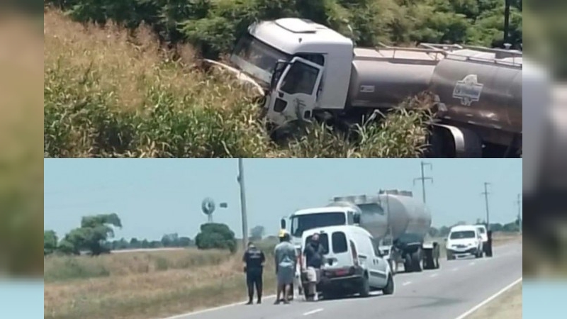 Choque entre un utilitario y un camión en la Ruta Provincial 1: un herido leve