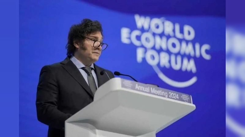 Milei llegó a Suiza para participar del Foro de Davos