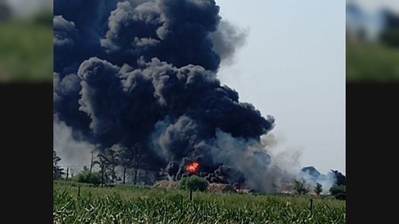 Otra vez se desató un importante incendio en el basural de Suardi