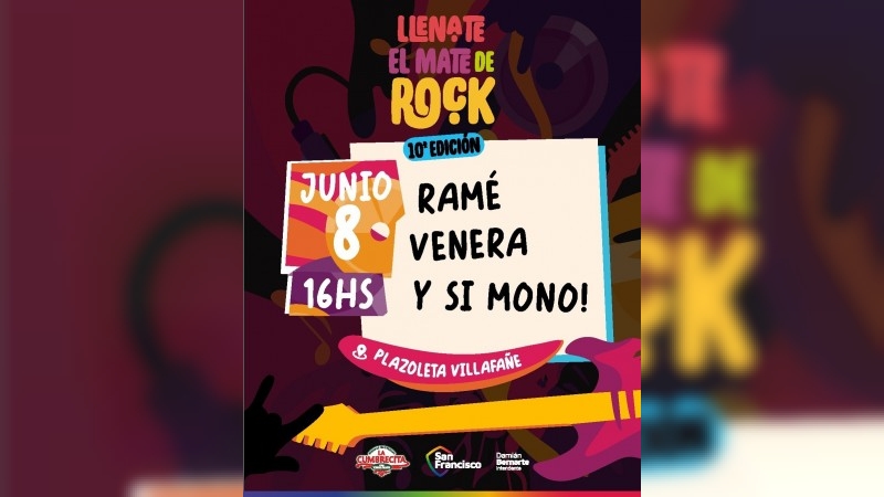 “Llenate el Mate de Rock” vuelve este domingo