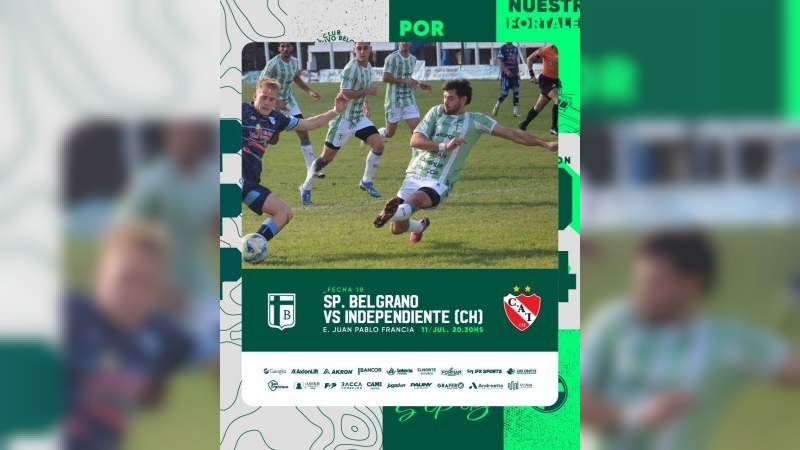 Sportivo Belgrano busca cerrar con triunfo ante Independiente de Chivilcoy en el Juan Pablo Francia