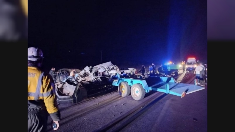 Importante choque de camionetas en cercanías de Malbrán