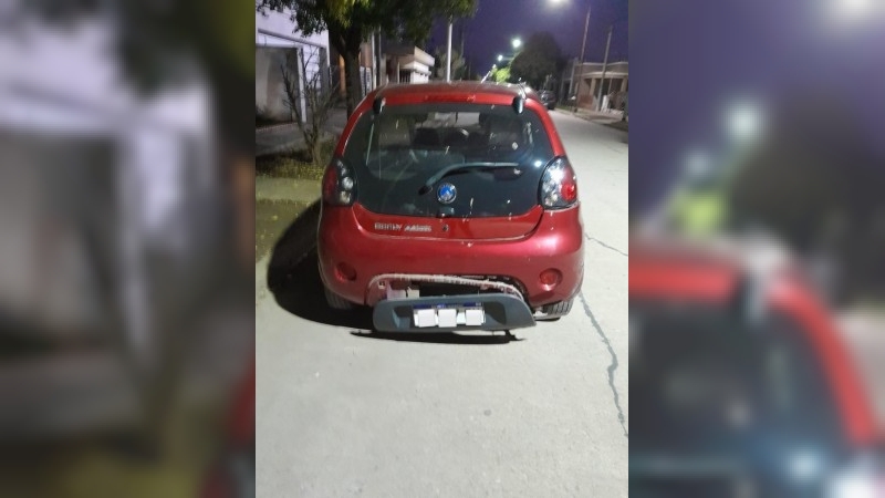 Accidente de tránsito: motociclista herido