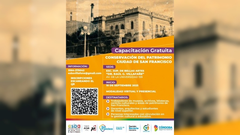 Ciclo de Capacitaciones en Conservación del Patrimonio Cultural en San Francisco: una apuesta por la identidad local