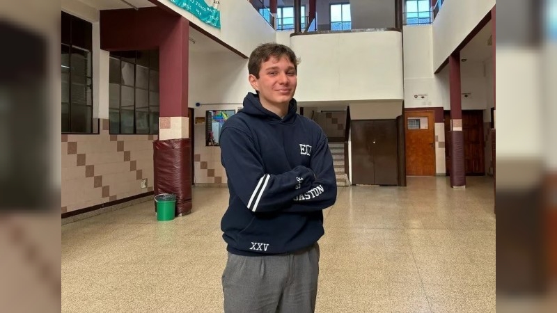 Un joven de Lanús quedó seleccionado entre los 10 mejores estudiantes del mundo
