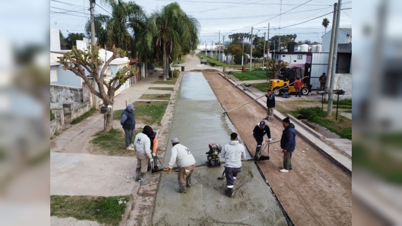 Morteros: La Municipalidad puso en marcha  el Programa "Pavimento Fuerte 2"